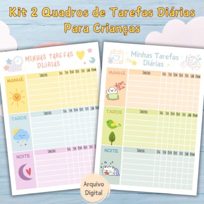 Quadros Minhas Tarefas Diárias