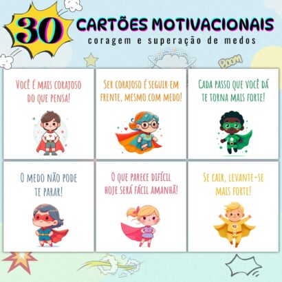 30 Cartões de Coragem e Superação de Medos