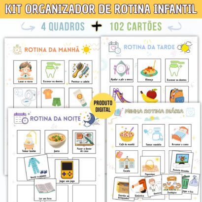 Kit Organizador de Rotina Infantil
