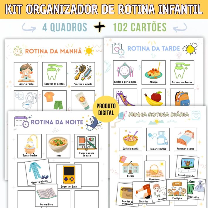 Kit Organizador de Rotina Infantil