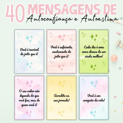40 Cartões de Autoconfiança e Autoestima