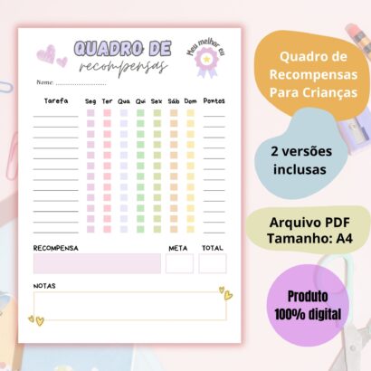 Quadro de Recompensas - Meu Melhor Eu