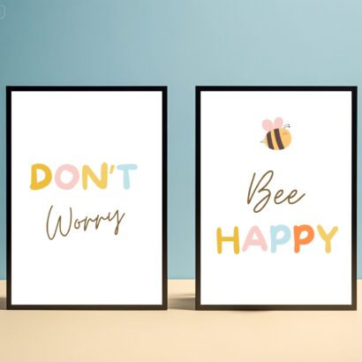 Arte para Quadro – Bee Happy