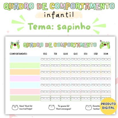 Quadro de Comportamento - Sapinho