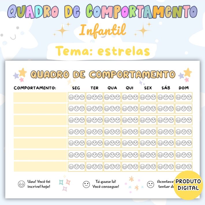 Quadro de Comportamento - Estrelas