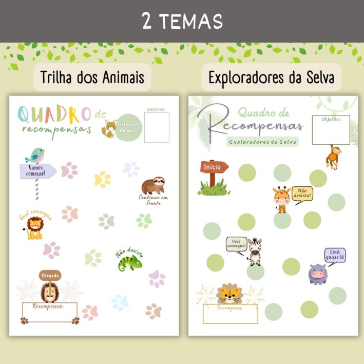 Quadros de Recompensas - Animais da Floresta - Imagem 2