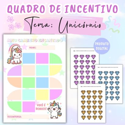Quadro de Incentivo - Unicórnio