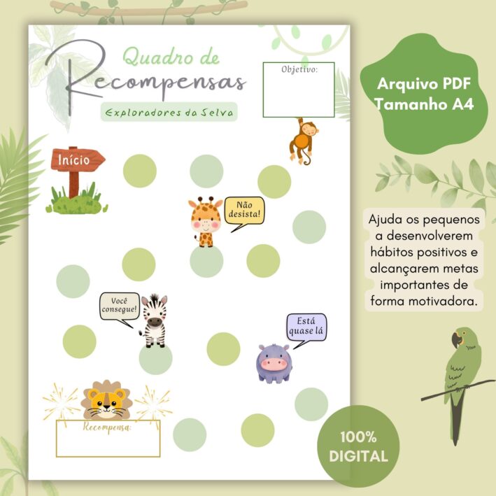 Quadros de Recompensas - Animais da Floresta - Imagem 3
