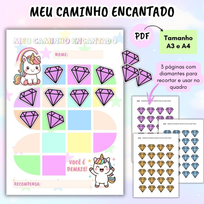 Quadro de Incentivo - Unicórnio - Imagem 2