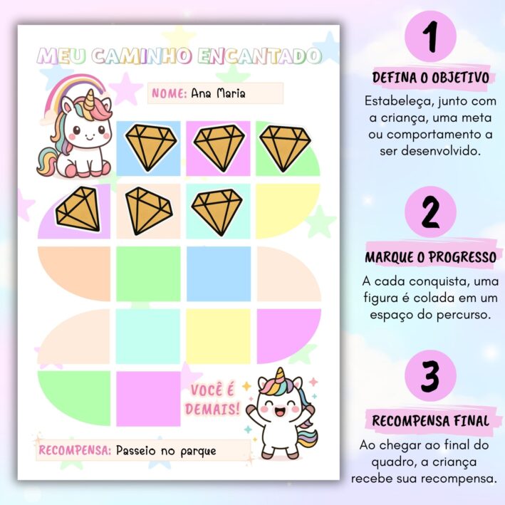 Quadro de Incentivo - Unicórnio - Imagem 3