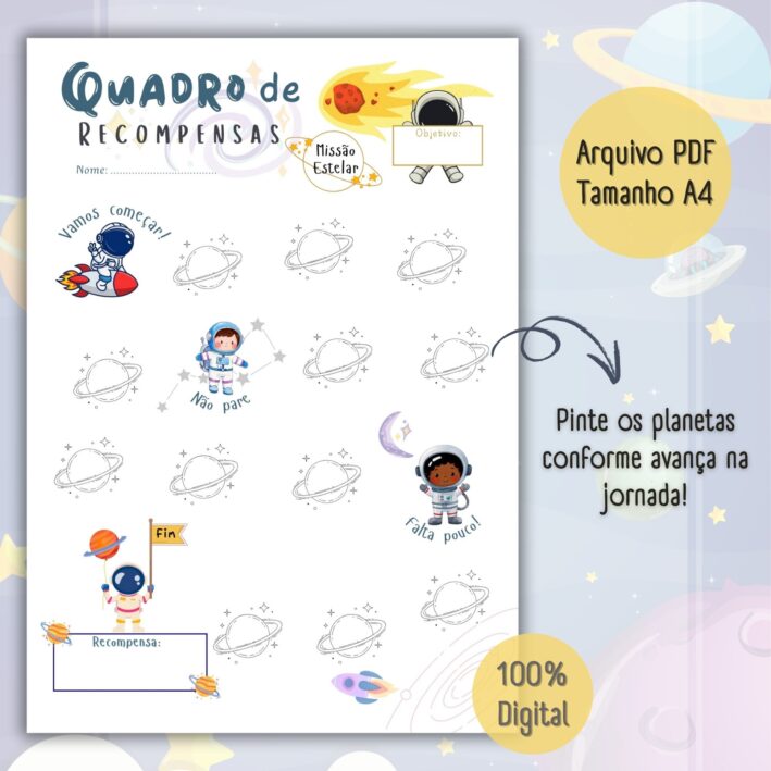 Quadros de Recompensas - Astronauta - Imagem 3