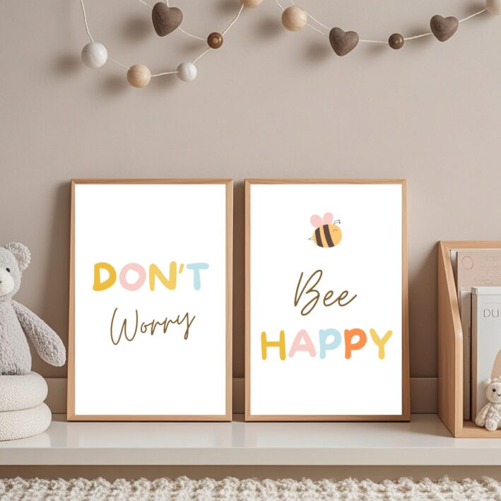Arte para Quadro – Bee Happy - Imagem 2