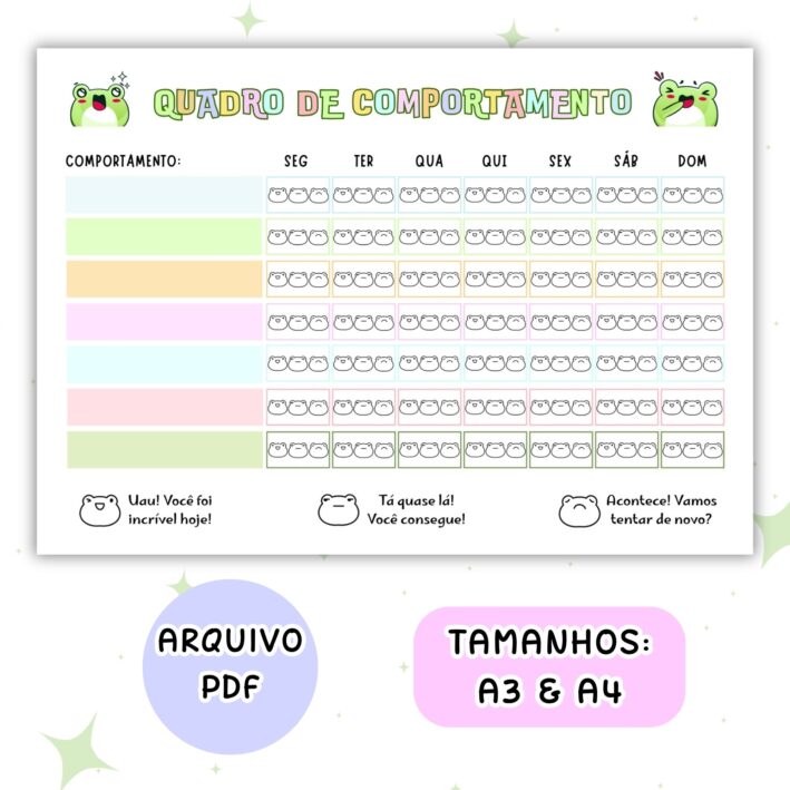 Quadro de Comportamento - Sapinho - Imagem 2
