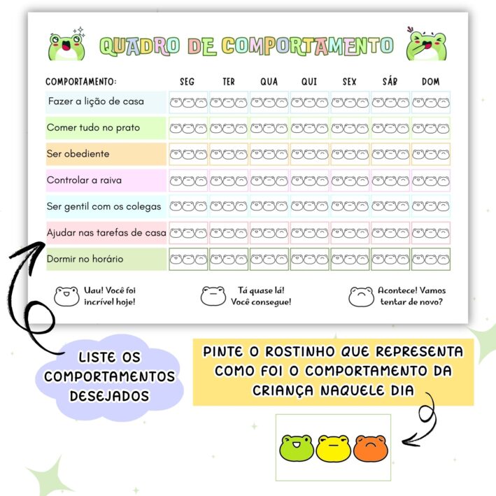 Quadro de Comportamento - Sapinho - Imagem 3