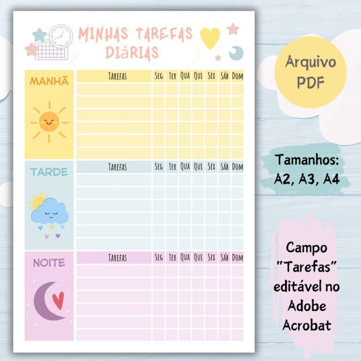 Quadros Minhas Tarefas Diárias - Imagem 3
