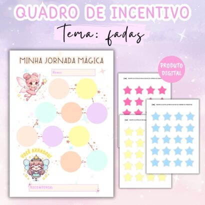 Quadro de Incentivo - Fadas
