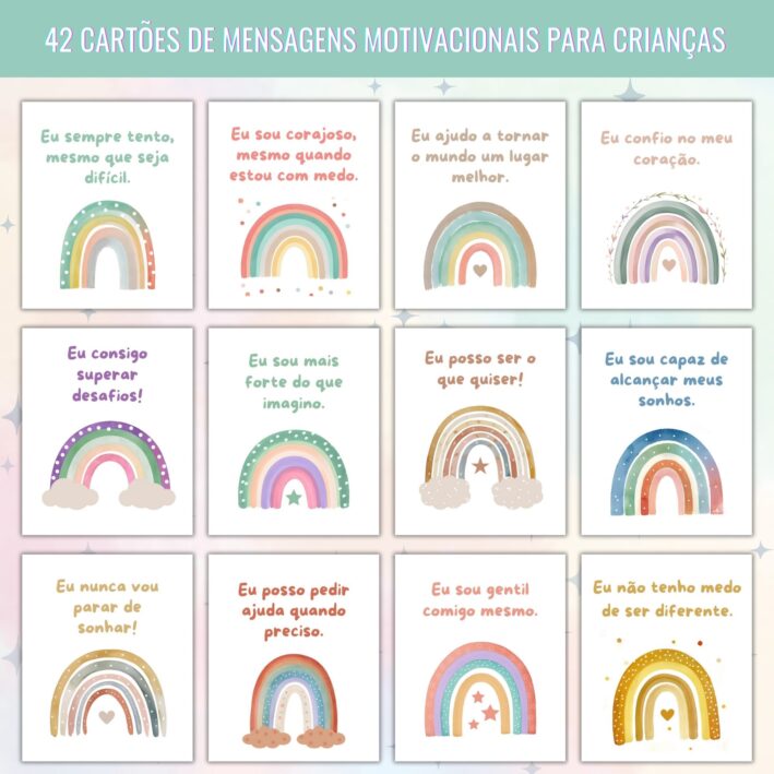 42 Cartões Motivacionais - Arco-Íris