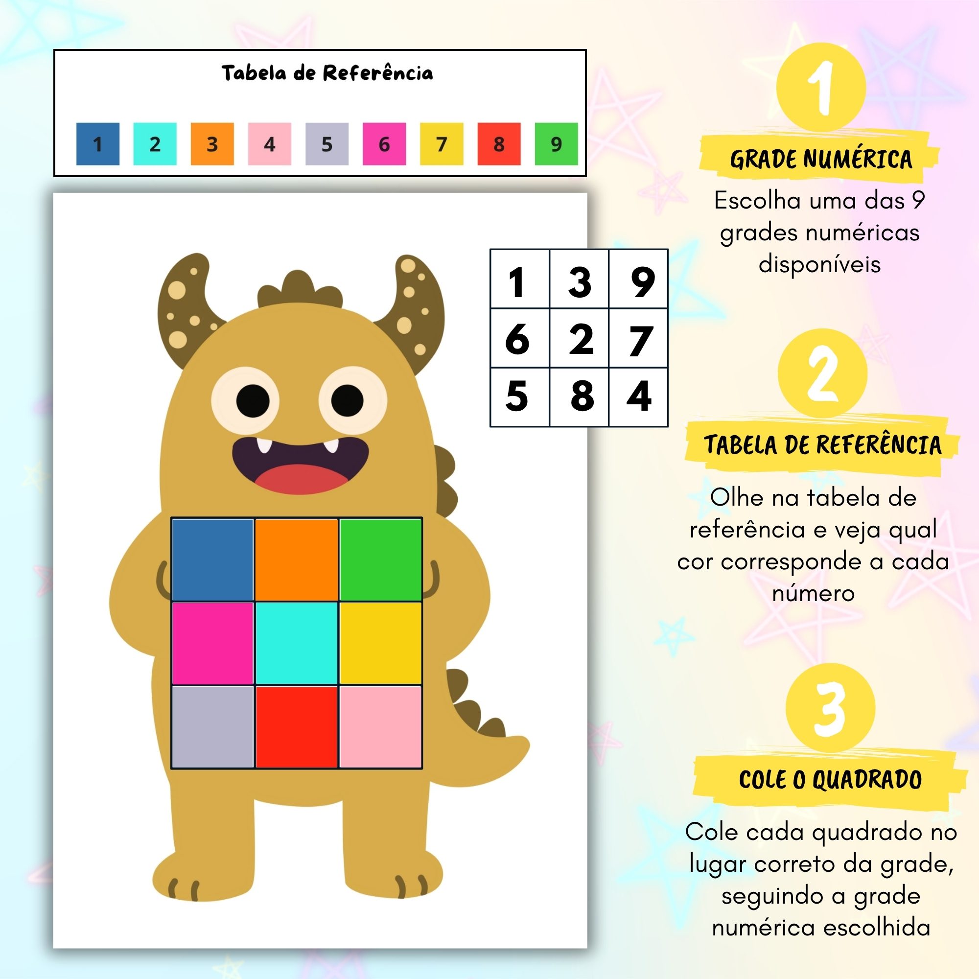 Puzzle do Monstrinho – Cores e Números - Imagem 3