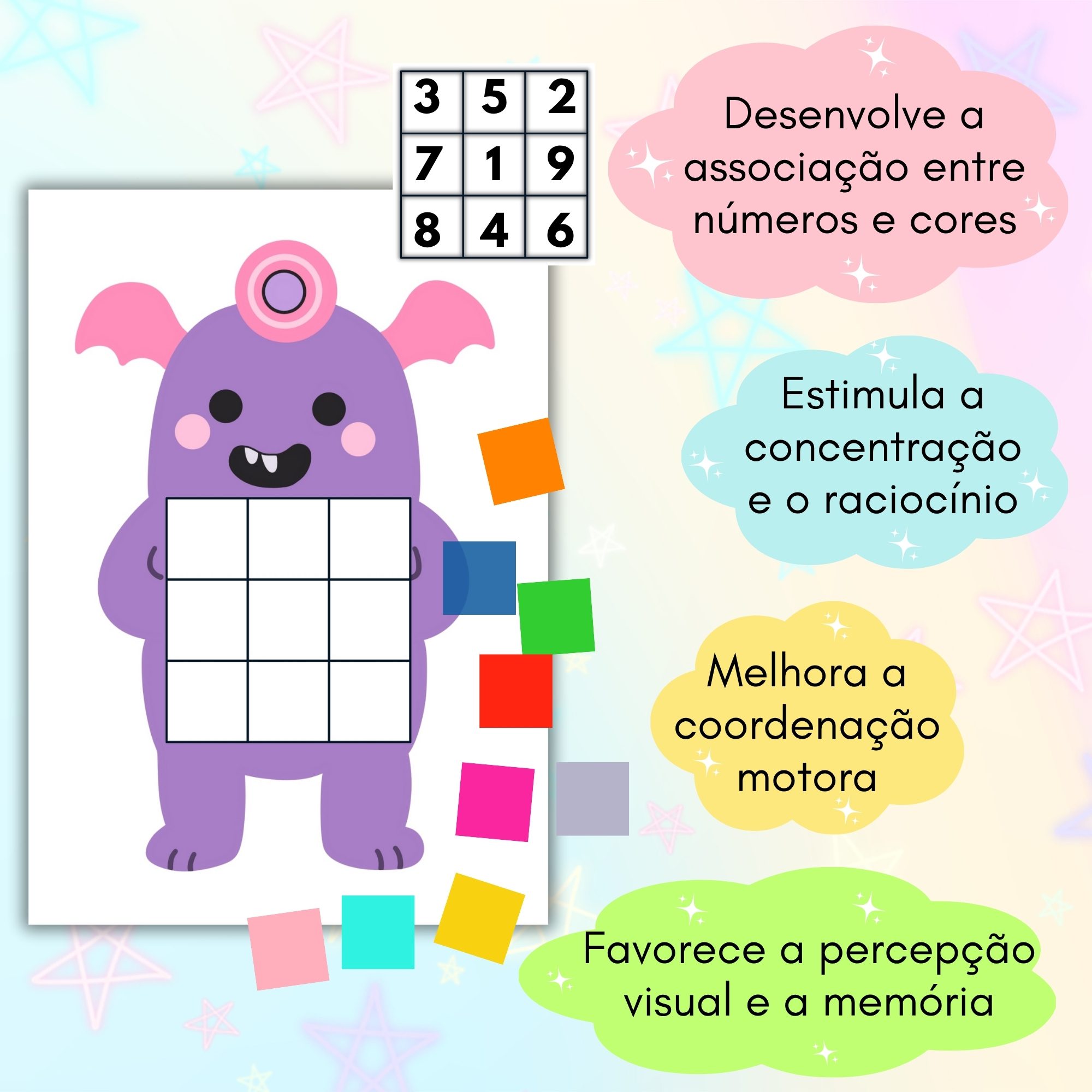 Puzzle do Monstrinho – Cores e Números - Imagem 4